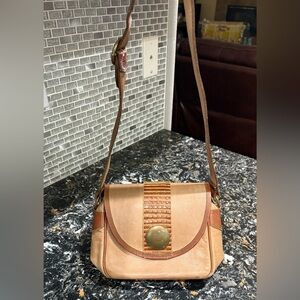 BALLY Tan Leather Crossbody Bag 
with COA